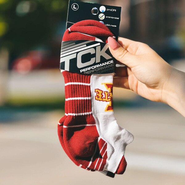 TCK I-State Cardinal and White Ankle Sock